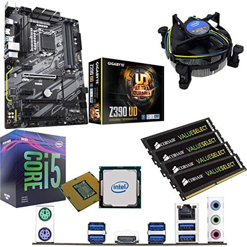 Components4All Intel Coffee Lake Core i5 9400F 2.9GHz (4.1GHz Turbo) CPU, Gigabyte Z390 UD Motherboard & 32GB 2400MHz Corsair DDR4 RAM Pre-Built Bundle