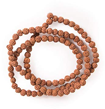 Yoga Studio Rudraksha Mala – 73,7 cm, 8 mm runde Perlen, Gebetskette