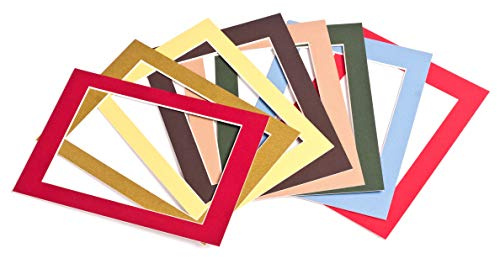 Passepartout-Online Passe-Partout 41 Couleurs 9x13-70x100 cm Le Noyau Blanc Mount Board - 40x50cm Inside for: 30x40cm - 364 - Gold