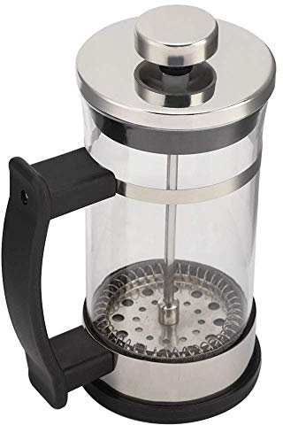Cafetera de prensa francesa, prensa de té de acero inoxidable, cafetera de cerveza fría, cafetera, tetera, cafetera con filtro de 2 niveles para té, café