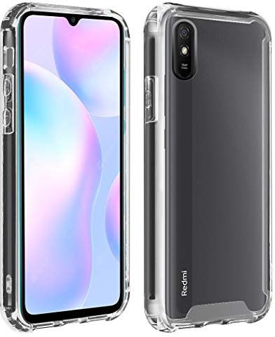 Movilshop [Xiaomi Redmi 9A] Coque de protection en silicone renforcé transparent et transparente pour smartphone