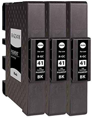 Supply Guy 3 Druckerpatronen kompatibel mit Ricoh GC-41 BK Schwarz für Aficio SG2100n SG3100Series SG3100snw SG3110dn SG3110dnw SG3110n SG3110 Series SG3110 sfnw SG3120Bsf