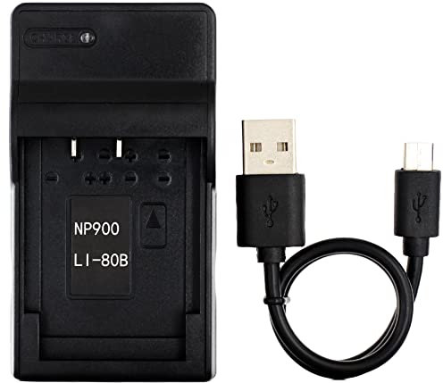 Norifon LI-80B USB Cargador para Olympus T-100, T-110, X-36 Cámara y Más
