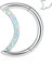 hengkaixuan 16G Daith Ohrringe Chirurgenstahl Septum Schmuck Septum Ring Nasenring Hoop Helix Piercing Muschel Hoop Ring 8mm Mondform mit Opal Tragus Turmohrringe Kleine Creolen für Damen Herren