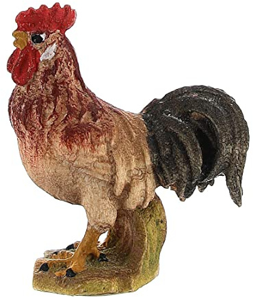 Holyart Holz-Krippen aus dem Grödnertal: Hahn für Krippe Mod. Kostner Grödnertal Holz 12cm