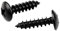 Oneyijun 20 pièces M3.5 x 16mm Vis à bois autotaraudeuses Acier Carbone Tête à bride ronde champignon Attaches Vis de perçage Noir