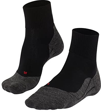 FALKE Herren TK5 Wool Short Wandersocken atmungsaktive schnelltrocknende klimaregulierende geruchshemmende Wolle Funktionsmaterial leichte Polsterung antiblasen Trekkingsocken kurz dünn 1 Paar | Leicht und bequem für Freizeitwanderungen