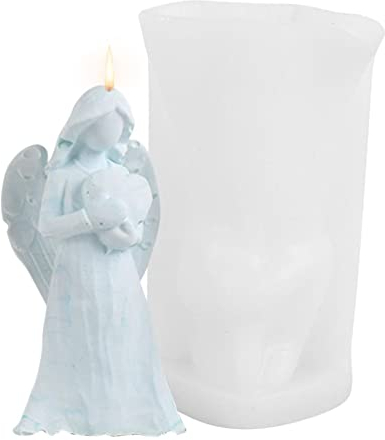 Kerzenform Zum Gießen, Engel Silikonform Weihnachten Kerzenform -Engel Fondant Silikonform Kerzengießform Kuchen-Form Harz Engel Figur Form Für Herstellung Von Kerzen, Aromasteinen, Scho