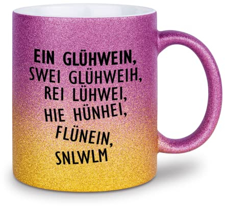 glitzertassen.de® | Ein Glühwein, Swei Glühweih… | Tasse mit Glitzer | Weihnachten | Glühweintasse | Geschenkidee