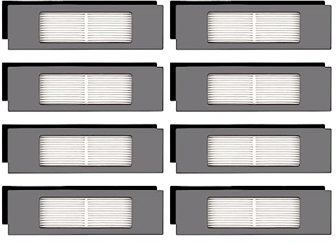 (8 Pezzi) N10 Filtro HEPA per Robot Aspirapolvere Ecovacs DEEBOT OZMO N10 N10 Plus 920 950 T8 AIVI Max T9 T5 N5 N7 N8+ N8 Pro Plus DX55 DX93 DJ65, Kit Filtro per Robot Aspirapolvere