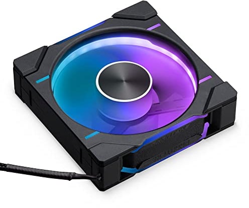 Phanteks D30 Reverse Airflow 120mm D-RGB Fan - Black, Daisy-Chain Design, Hidden Cables, Superior Cooling, Reverse Airflow, Stunning RGB Lighting