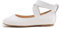 Feversole Girls Cute Dress, Mädchen süßes Kleid Mary Jane Schuhe weiche Party Urlaub Ballerinas Runde Spitze Stretchy,Synthetik elastisch flach Weiß Größe 32 EU