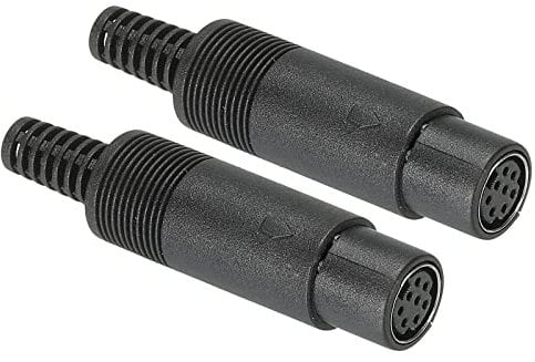 PATIKIL S-Video DIN Mini Female Socket 8 Pin Signal Transmission for TV, DVD Player Pack of 2