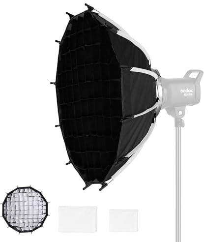 Soonpho 45cm/17.7inch Gran Angular Parabólica Softbox de liberación rápida Softbox, Estudio de Fotografía de Plata SoftBox para Bowens MonoLight y Flash para GODOX para Neewer para Aputure