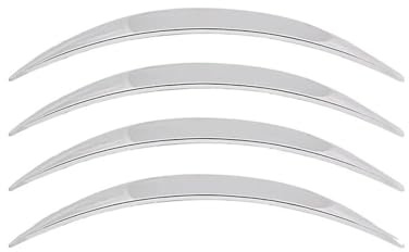 JVAN Élargisseurs d'ailes Autocollant Universel Sourcil Voiture Protection Sourcil Roue Voiture Chrome/Imitation Garde-Boue en Fiber Carbone (Color : Chrome)