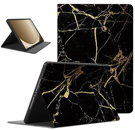 Foonary Funda para Samsung Galaxy Tab A9+/A9 Plus 11 2023 SM-X210/X215/X216, Ultra Slim PU Cuero Flip Carcasa con Función Soporte Suave TPU Plegable Folio Antichoque Cover Case para Tab A9+, Marmol