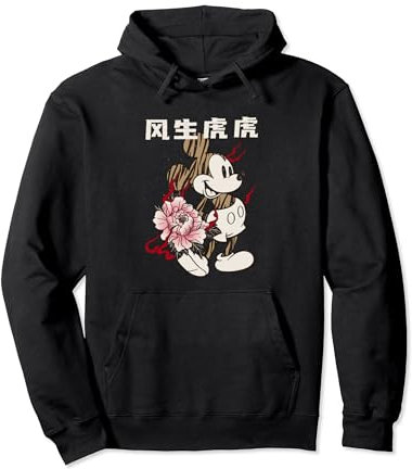 Mickey Mouse Japanese Rose Pullover Hoodie