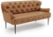 CAVADORE 2,5-Sitzer Küchensofa Amba, Trendige Sitzbank für Küche oder Esszimmer / 173 x 97 x 87 / Hochwertiges Mikrofaser: Rot-Braun