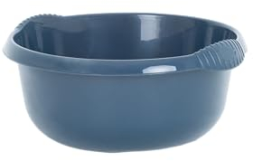 JMS we create smile 28cm Round Kitchen Washing Up Bowl Basin Mixing | Plastic Bowl (Navy)