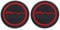 Car Cup Holder Insert Anti-Dust Non-Slip Rubber Coaster Mats Compatible for Fi At 500 Cars 2 pcs with logo (Red)