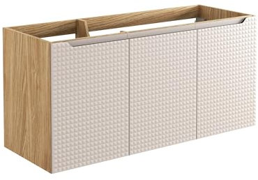 Meuble sous-Vasque à Portes 120 Cm - H 57 X L 120 X P 46 Cm - Splendor Beige
