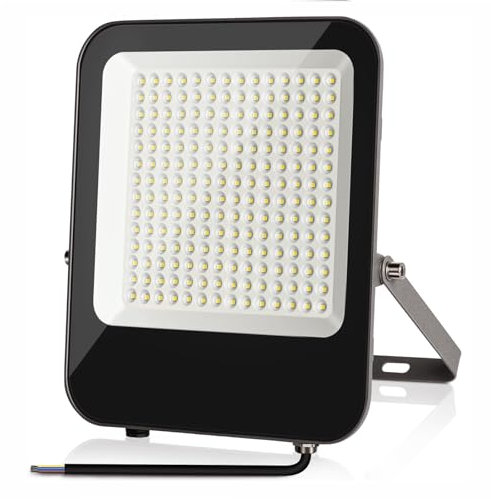 JINABLOSSY Projecteur LED Extérieur 150W Blanc Chaud 3000K Spot LED Extérieur 15000LM Projecteur économiseur d'énergie 85%, IP66 Etanche pour Cour, Garage,Jardin,Patio, Terrain de Sport