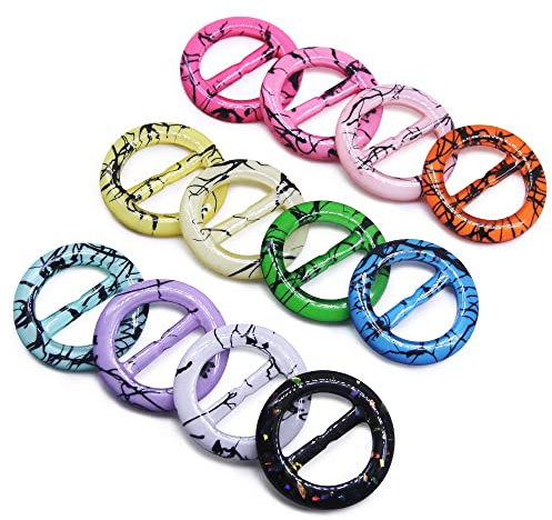 Jamsinmu T-Shirt Klammern rund Kreis Schal Ring Verschluss Clips Kleidung Ring Wrap Halter für Seide Halstuch Kleidung