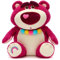 Disney Store Official - Toy Story - Lotso - Kuscheltier - 40 cm - Kuschelige Bösewicht-Plüschfigur - Pinkfarbener Teddybär - Mit Regenbogenstickerei und farbenfroher Bommel-Halskette