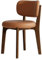 SJHPZG Gepolsterter Esszimmerstuhl mit Gestell aus Walnussholz und geschwungener Rückenlehne. Mid-Century Modern Leder-Küchen- und Esszimmerstuhl, Lounge-Beistellstuhl ohne Armlehnen