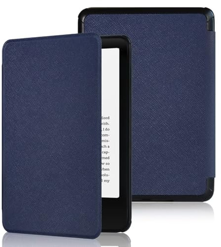 CIAOYE Case Compatible with 7 Kindle Paperwhite (12th Generation, 2024) & Kindle Colorsoft Signature Edition 1st Generation 2024 2025, Light Shell Cover with Smart Wake/Sleep Function, Darkblue