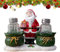 Pcingsia Salero y pimentero de Navidad | Coctelera transparente con bandeja, bonito recipiente de condimentos, dispensador de azúcar decorativo para cocina