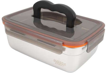 MENDUNER Mepal Recipiente para Embutidos, Recipiente para Kimchi, Recipiente para Kimchi, Recipiente para Almacenamiento de Alimentos de Acero Inoxidable 304, Lonchera Sellada de Metal