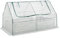 [en.casa] Invernadero Exterior 3 en 1 Balsorano Bancal con Invernadero Pequeño Arriate de Jardín Huerto Urbano Acero 186 x 96 x 98 cm - Blanco