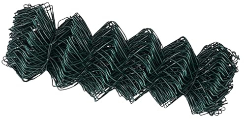 vidaXL Kettenzaun Grün 25 x 0,6 m Stahl, Garten und Terrasse, robuste UV-beständige Materialien, Außenzaun, schützende Grenze für Gewerbe