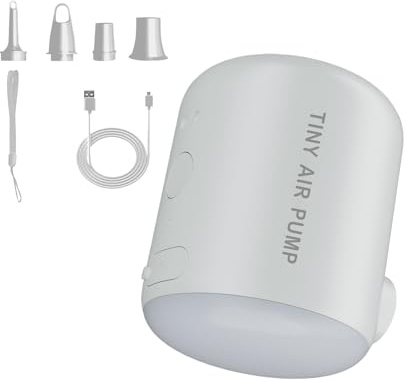 Pompe à air électrique | Gonfleur portable rechargeable avec lumière LED – Outil de gonflage 2200 mAh, gadgets d'extérieur pour camping, pique-nique, maison, terrasse
