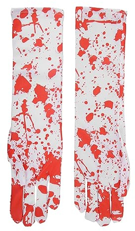 1 Paar blutige Halloween-Handschuhe, Cosplay-Party, lustige, gruselige, blutbespritzte Handschuhe, Kostümzubehör