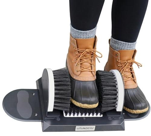 LITUNZEYU Adjustable Width Boot Scrubber & Shoe Cleaner - Heavy Duty,Outdoor/Indoor Use to Remove Mud, Snow,Dirt,Garden,Garage,Farm,Patio Brush