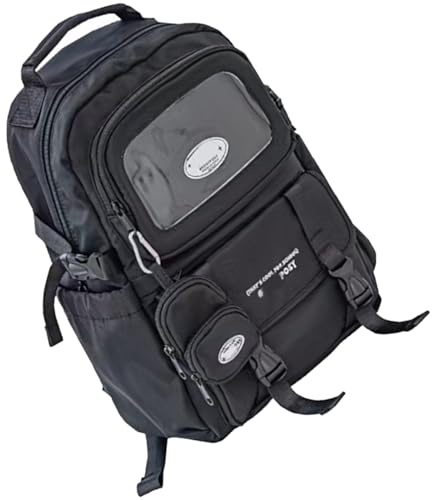 ZYKEJJDDAK Ita Bag Rucksack mit Stecknadeln, schöne Ästhetik für Anime, Cosplay, Schule, Itabag-Rucksäcke, Tagesrucksack, Ita-Tasche, Schwarz , Mass Beauty