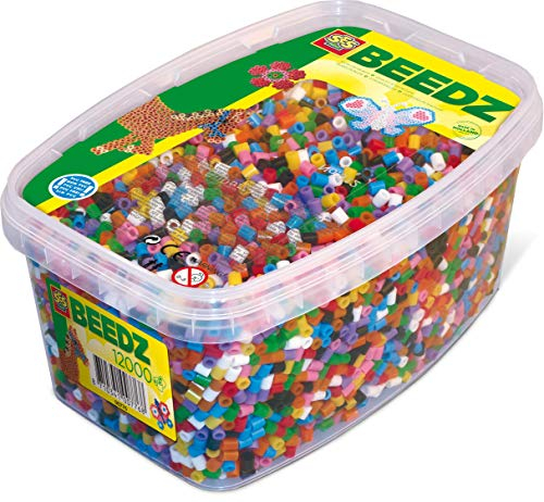 SES Creative 00779 SES Bügelperlen 12000 Stück Sicherungsperle, Mehrfarbig