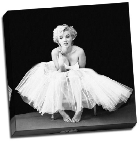 'Marilyn Monroe schwarz und weiß 20 x20 groß Leinwand Bild Bild Wall Art Print