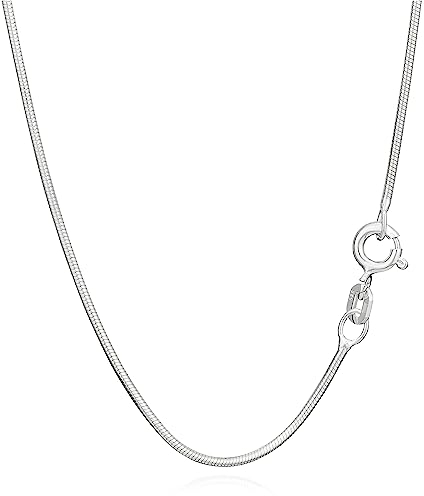 NKlaus 38cm Schlangenkette 925 Silber elegante Halskette filigrante Breite 0,9mm Collier 2,6g schwer 2474