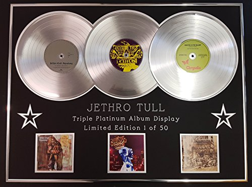 EC Jethro Tull/Dreifach-Platin Album anzeigen/Limitierte Edition/Aqualung + WAR Child + Minstrel IN The Gallery/COA