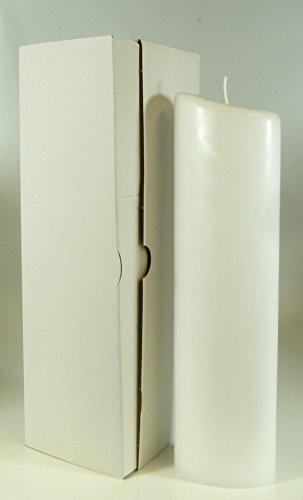 Kerzenrohling Ovalkerze cremfarbig 24 x 6 cm, mit Karton zur Aufbewahrung - 4804 - Kerzenrohling 240x60 mm zum Basteln und Verzieren, Ovalform
