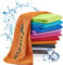 Fit-Flip Kühlendes Handtuch - Ice Cooling Towel und mikrofaser Kühltuch – kühlende Handtücher für Nacken und Hals - Airflip cool Towel für Fitness und Sport - Kühlhandtuch (orange, 120x35cm)