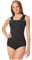 Merry Style Damen Body Ärmellos BD901 (Graphit, S)