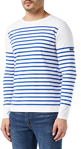 Armor Lux Herren 76832 Langarmshirt, Mehrfarbig (Blanc/Etoile Dw5), Small