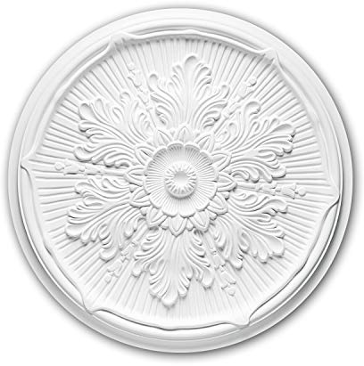 PRO[f]home® - Ceiling Rose 156022 Ceiling Decoration Medallion Rosette Decorative Element Neo-Renaissance Style White Ø 52.5 cm Profhome