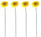 DARO DEKO Metall Garten-Stecker Gerbera gelb 56cm 4 Stück