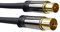 PremiumCord Cavo di Collegamento Antenna TV HQ, M/F, 75 Ohm (135 Db), Schermato 4X, Connettore in Metallo, Lunghezza 3 m