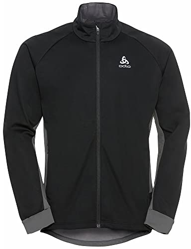 Odlo Herren Langlauf Jacke BRENSHOLMEN, black - new odlo graphite grey, L
